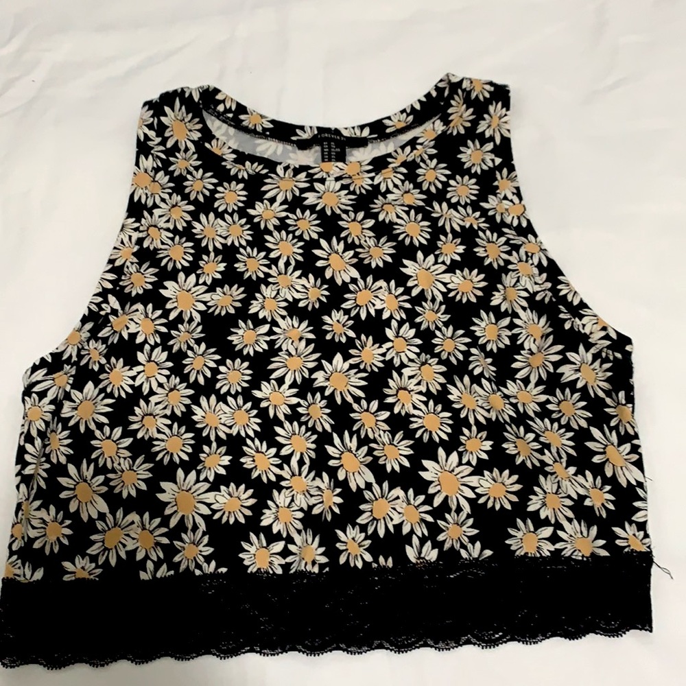 Daisy teen crop top